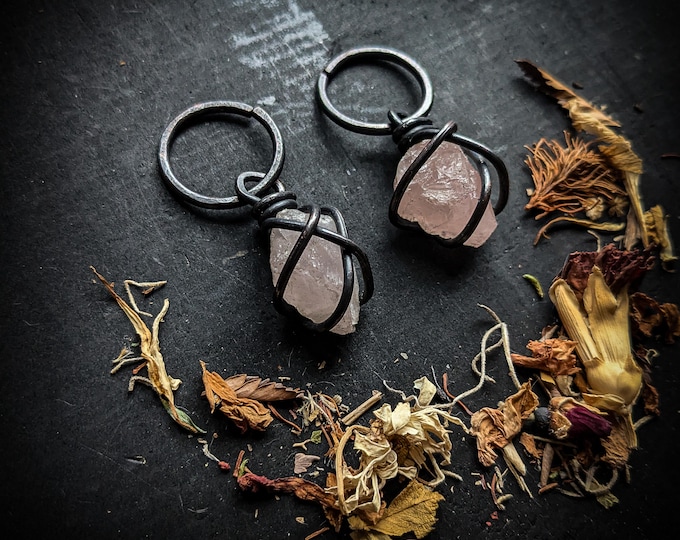 Rose Quartz 10g Ear Weights