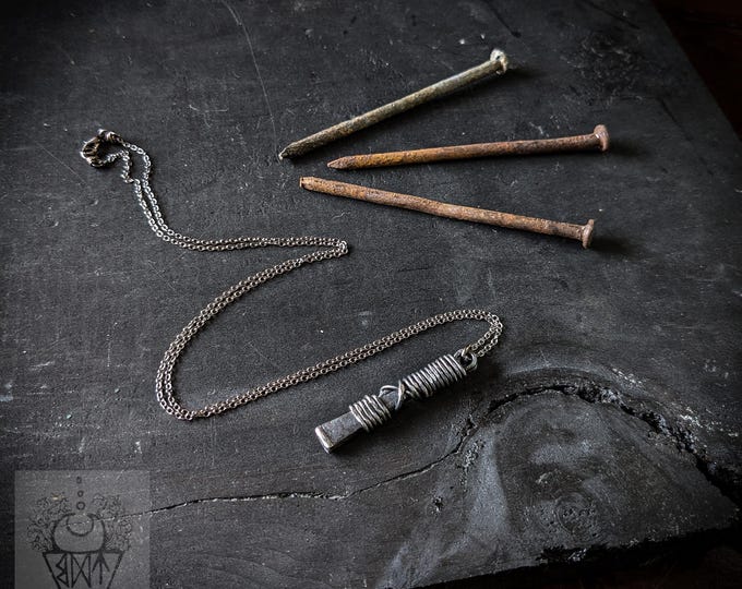 The Inverted Witches Nail Necklace Long Chain Version