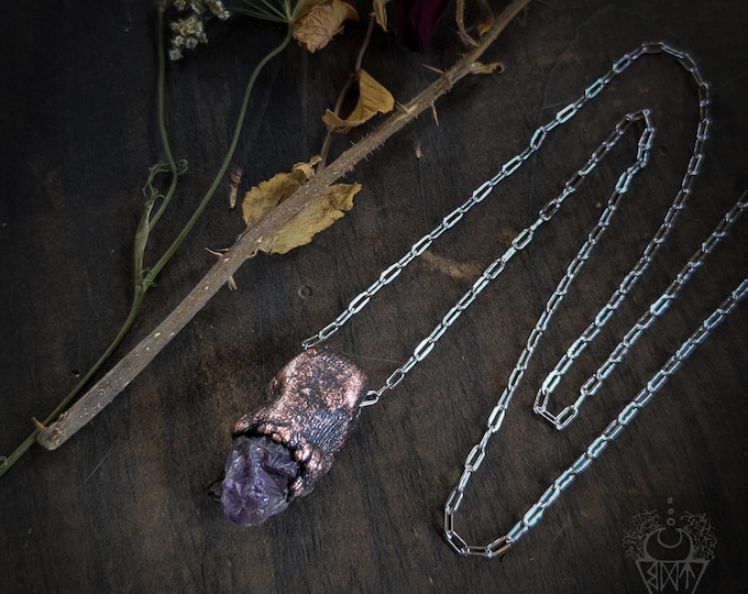 Amethyst Electroformed Necklace