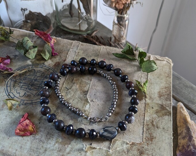 Stone Beaded Strand Necklace