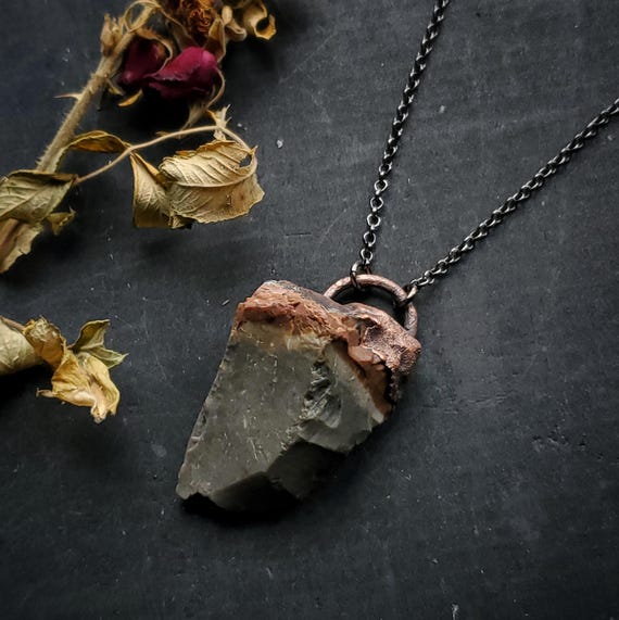 Desert Jasper Electroformed Necklace