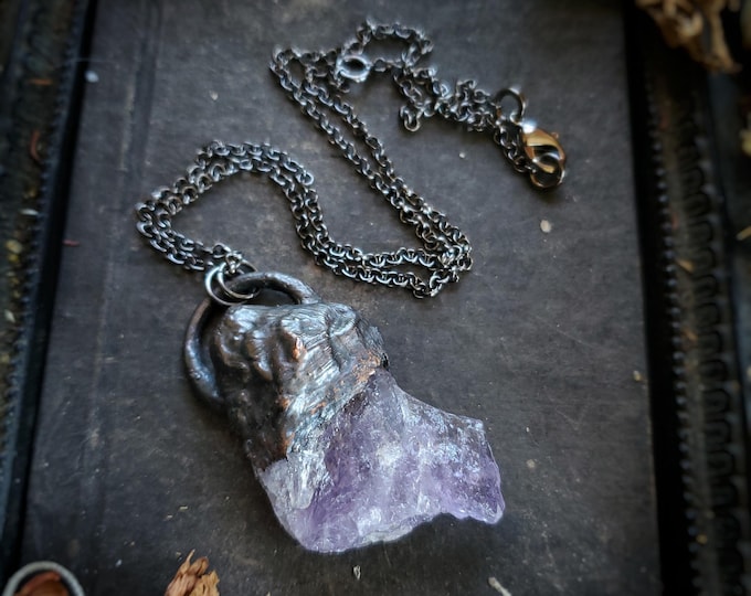 Amethyst Electroformed Pendant