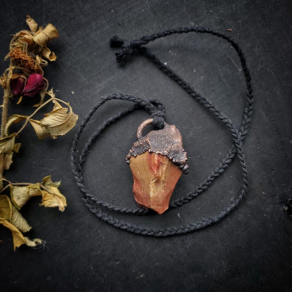 Red Jasper Electroformed Necklace