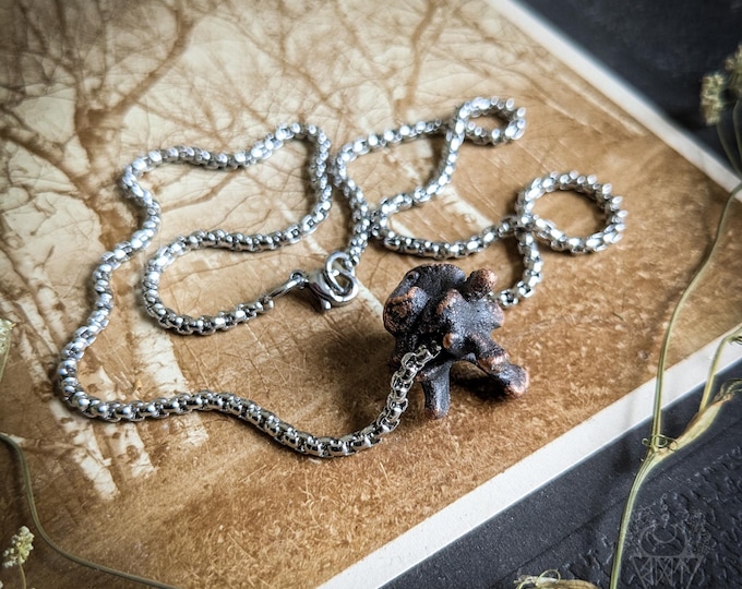 Copper Vertebra Charm Necklace