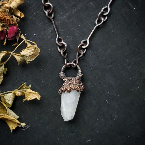 Quartz Electroformed Statement Necklace