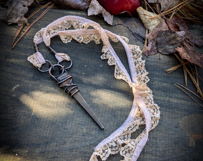 Witch Nail & Lace Necklace