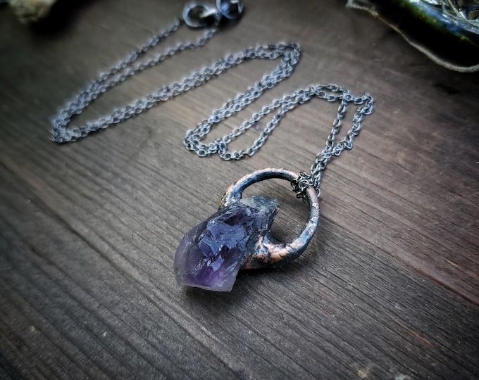Amethyst Electroformed Pendant