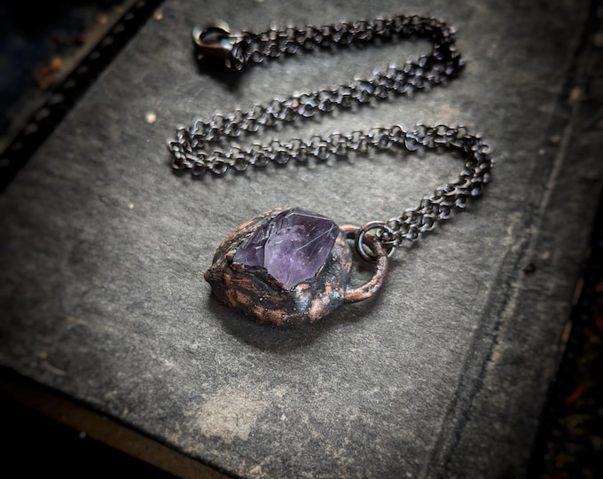 Electroformed Amethyst Necklace
