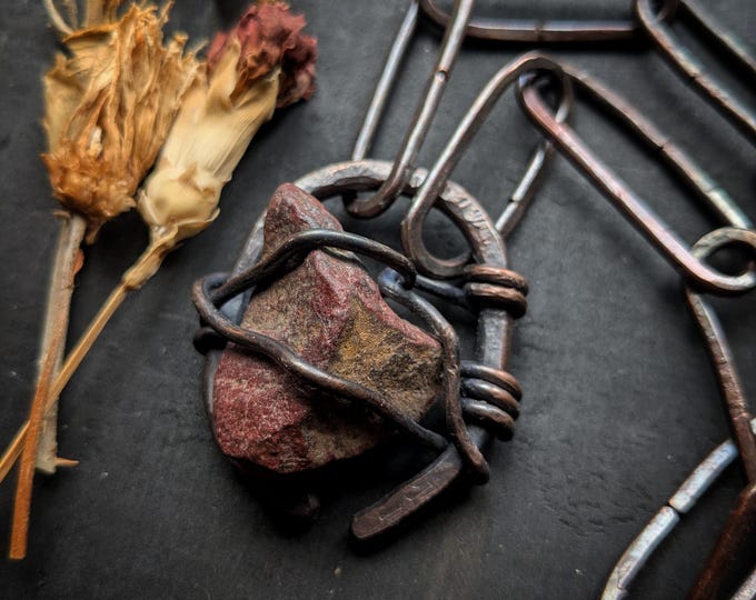Red Jasper Statement Necklace