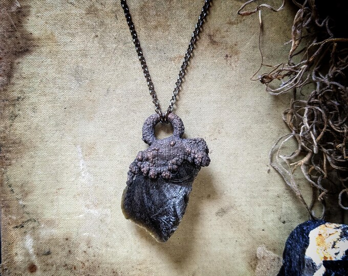Obsidian Electroformed Necklace