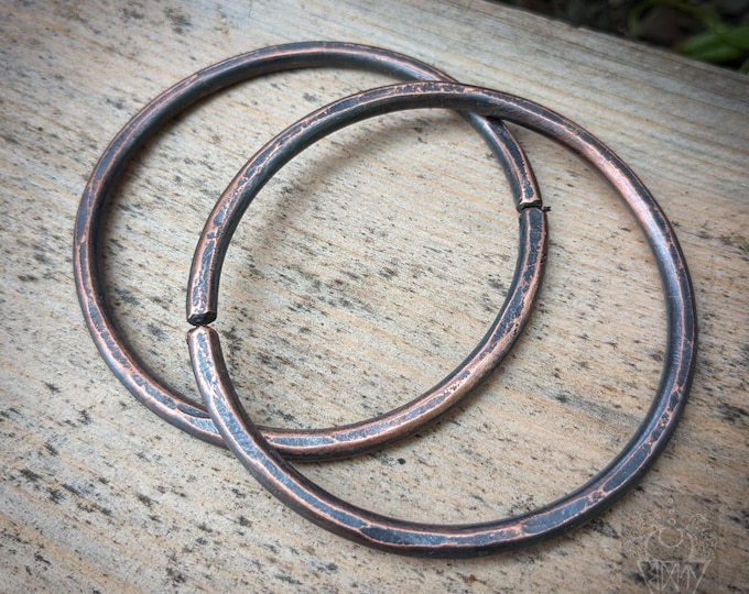 Minimalist Copper Ear Weight Hoops- 8g