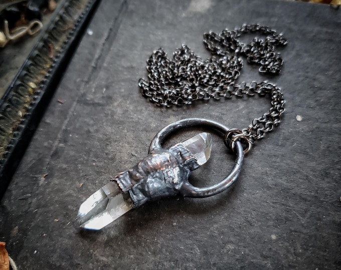 Electroformed Double Quartz Necklace