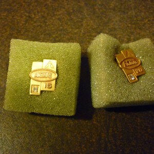 Louis Vuitton 10k Gold W/ Sapphire 5 Year Employee Only Lapel Pin By OC.  Tanner