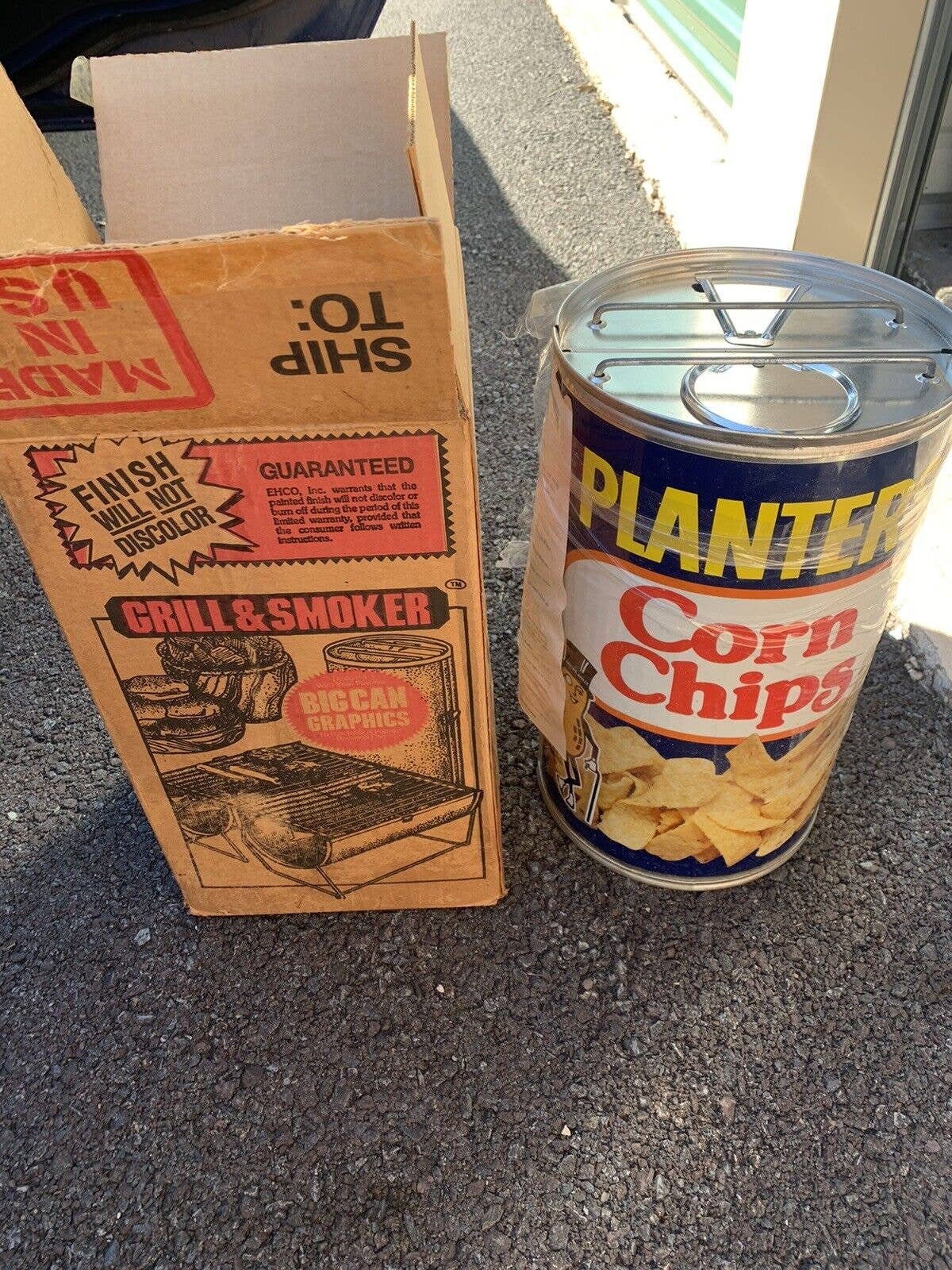 Vtg Planters Corn Chips Big Can BBQ Grill & Smoker by Ehco Usa Etsy