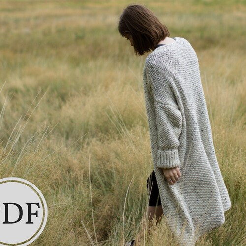 Banff Oversized Cardigan Knitting Pattern | Knitted Cardigan Pattern | Knit Sweater Pattern | Oversized Sweater Knitting Pattern | Fall Knit