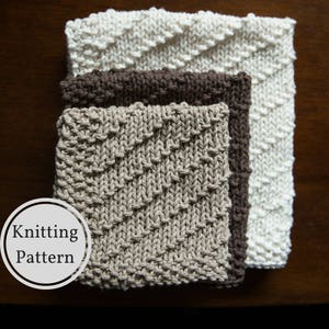 Beginner Friendly Washcloth Knitting Pattern // Easy Knit Kitchen Dishcloth // Reusable Eco Friendly Napkins // Sustainable Cotton Knitting image 2