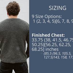 Mens Sweater Knitting Pattern // Obersee // Male Textured Knitted Sweater // Top Down Seamless Raglan // Classic Moss Stitch // DK Project imagem 2