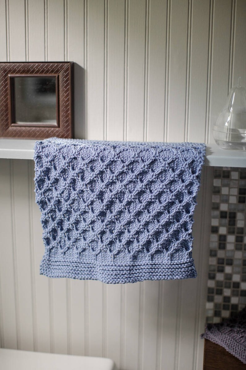 Mock Washcloth Pattern Easy Knit Washcloth Pattern Etsy
