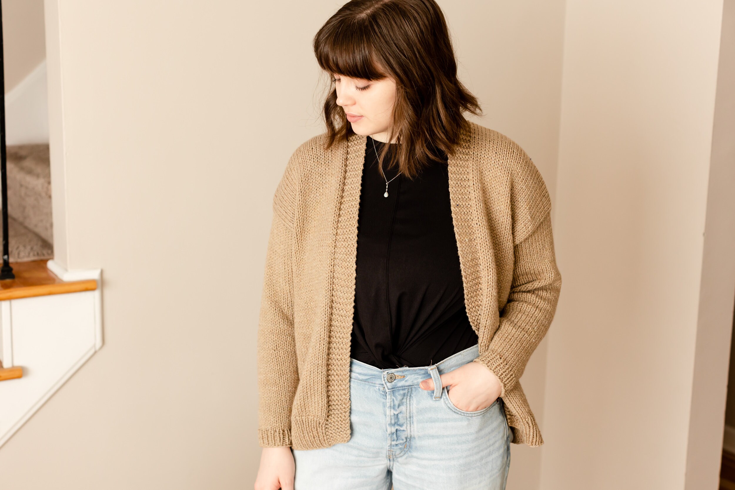 トップス WYM T/C BASIC KNIT SHIRT CARDIGAN S WYM LIDNM（ウィム バイ リドム）の「T/C BASIC KNIT SHIRT