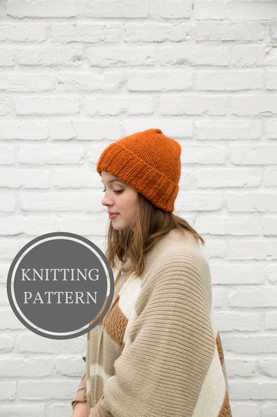Hofn Beanie Knitting Pattern Beginner Knitting Pattern Knit Hat Pattern Winter Knitting Pattern Easy Knitting Pattern Unisex Hat