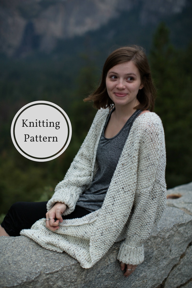 Banff Oversized Cardigan Knitting Pattern  Knitted Cardigan afbeelding 9