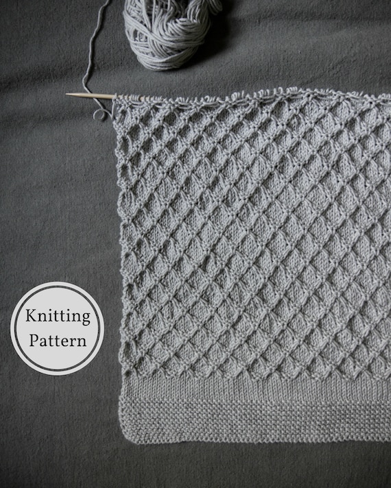 Honeycomb Baby Blanket Pattern Easy Knitting Pattern Knitted Baby Blanket Baby Blanket Knitting Pattern Easy Baby Knit Pattern
