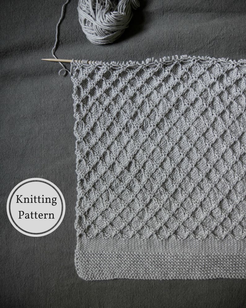 Easy Baby Knit Pattern Honeycomb Baby Blanket Pattern Easy Knitting Pattern Baby Blanket Knitting Pattern Knitted Baby Blanket