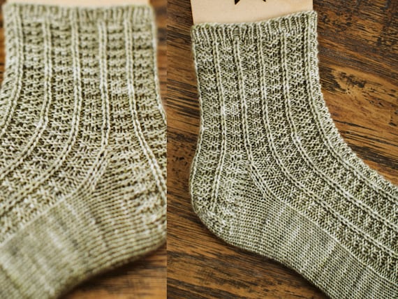 Easy men's sock knitting pattern on circular needles [for beginners]