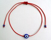Blue Evil eye bracelet Red string bracelet Simple jewelry Minimalist Lucky bracelet Unisex Adjustable Stacking spiritual Buddhist Kabbalah