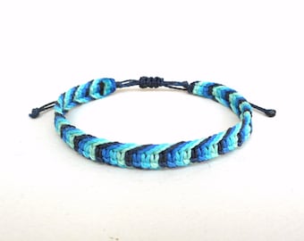Blue Waves Bracelet, Surf Bracelet, Xmas Gift for Him, Fishbone