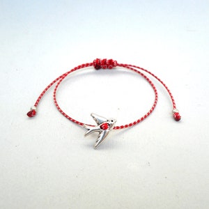Swallow bird Bracelet, Freedom symbolic jewelry, Spring summer Bracelet, March Bracelet Greek Martis Martaki Sun Protection Gift for him her