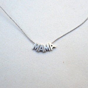 Colar de carta de mamãe, colar de mãe, presentes para o dia das mães, colar para novas mães, presente pós-parto, colar simples e delicado para o dia a dia, presente para futura mamãe