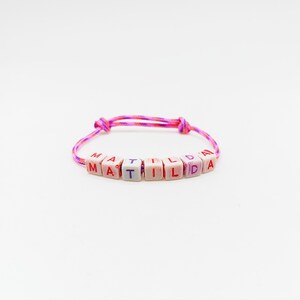 Personalized initial letter Custom name bracelet, Best friend teen gift Birthday gift, White rainbow paracord bangle bracelet Wrist stacks