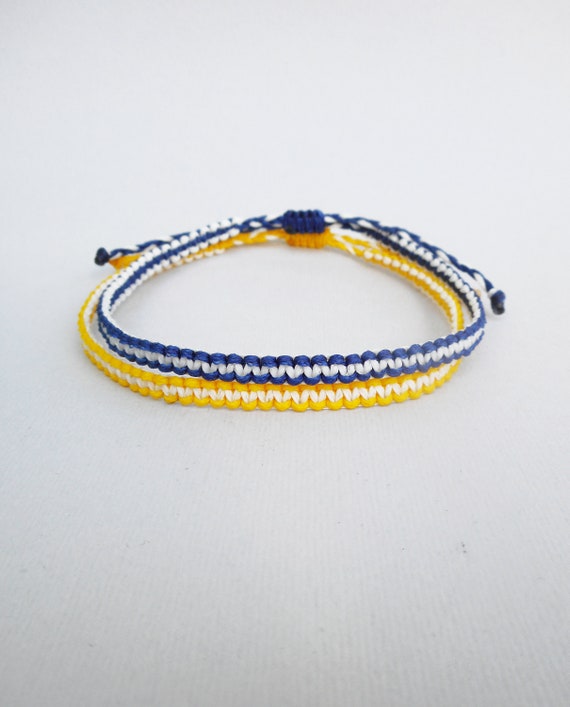 How to make minimalistic, one color, friendship bracelet / easy, two-sided,  string bracelet tutorial 