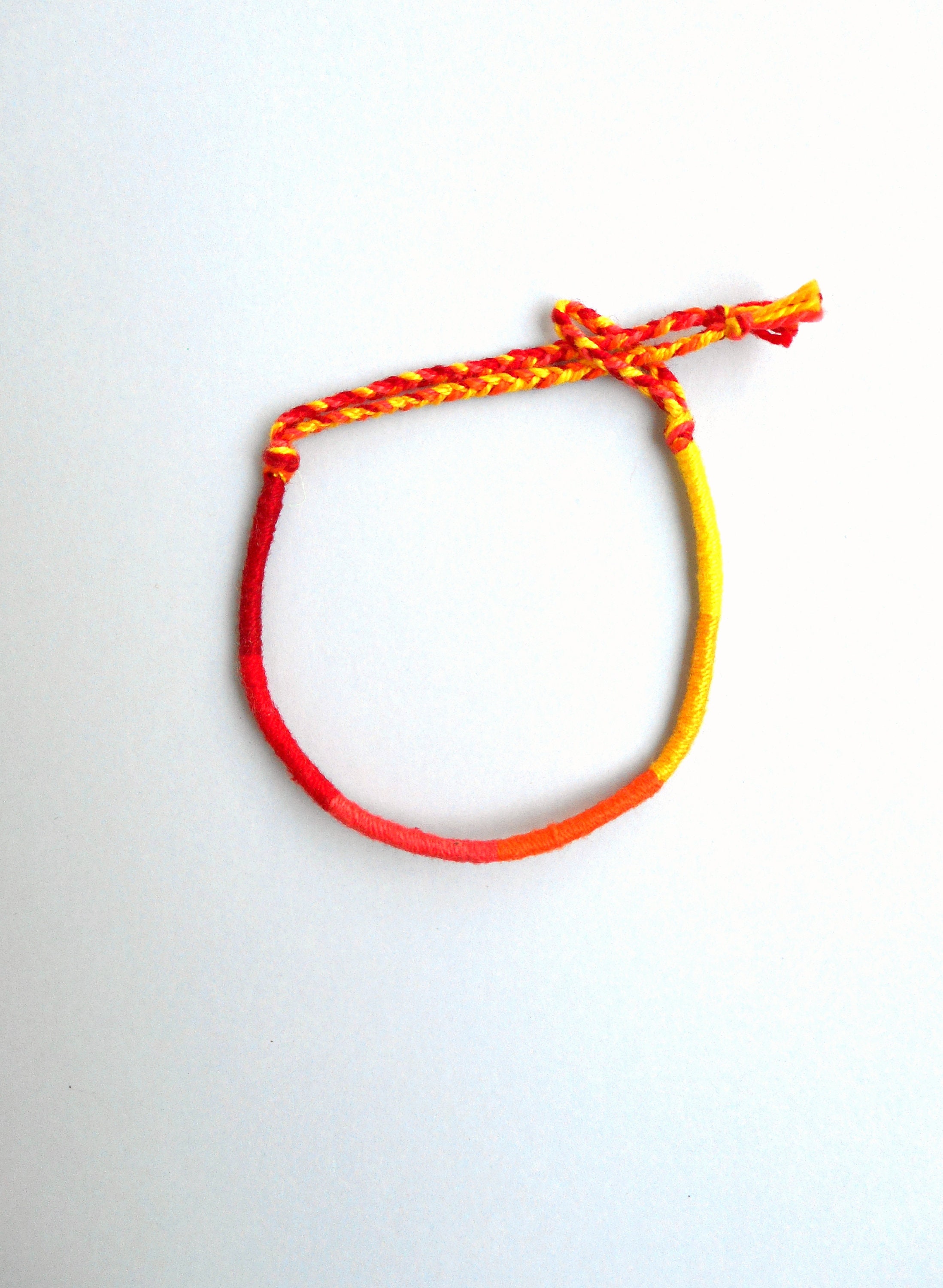 Buy Thin Rope Friendship Bracelet, Cotton Thread Wrapped Bracelet