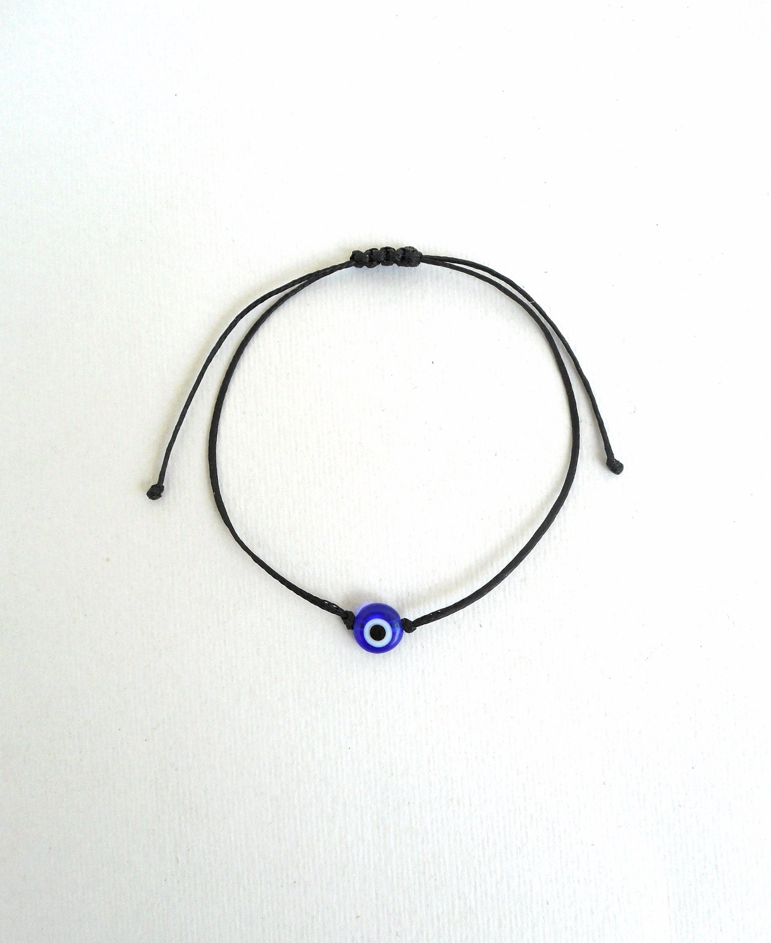 Mens Evil Eye Black String Bracelet Evil Eye Bracelet Etsy