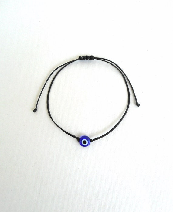 Evil Eye Bracelet Men Black String Bracelet Greek Blue Eye Bracelet  Minimalist Bracelet Birthday Gift for Him Amulet Protection Bracelet -   Norway