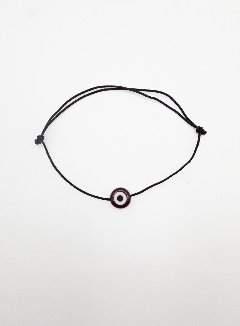 Evil eye bracelet, Black String bracelet, Nylon cord, Protection amulet, family gift ideas, Simplicity, Dainty bracelet, Minimal mens gift image 9