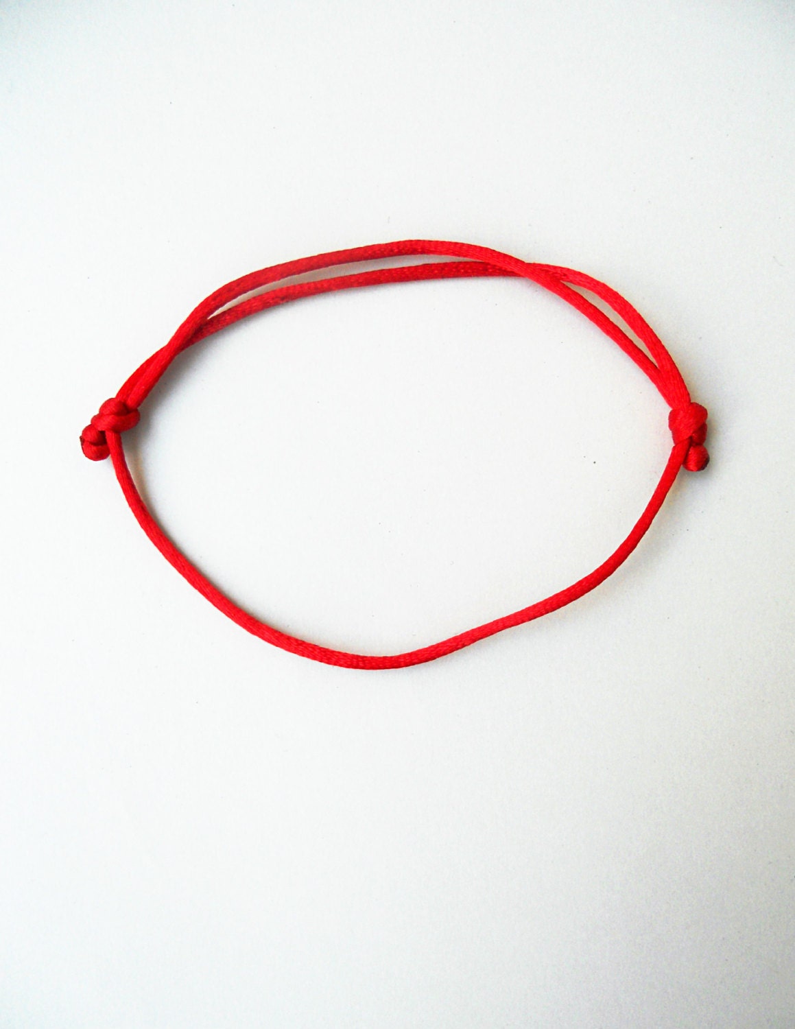 Red anklet Red string of fate Satin rattail cord Buddhist