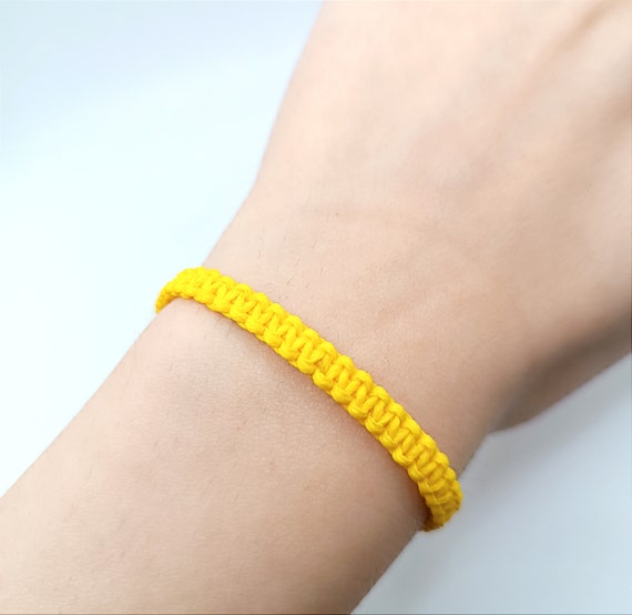 Buy Yellow Macrame Bracelet Friendship Bracelet Surfer Bracelet Beach Bracelet Kids Jewelry Unisex Thin Casual Jewelry Everyday Wear Online in India Etsy