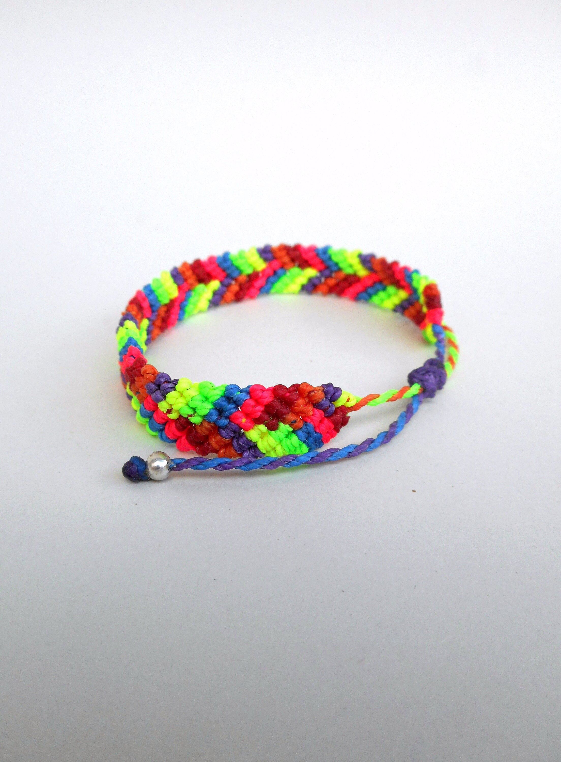 Rainbow Chevron Bracelet Macrame Bracelet Friendship | Etsy