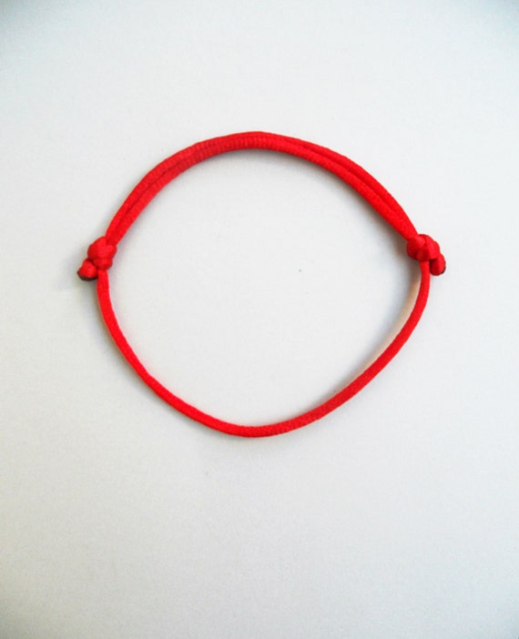 Red Kabbalah Bracelet Simple Bracelet Satin Rattail Cord | Etsy