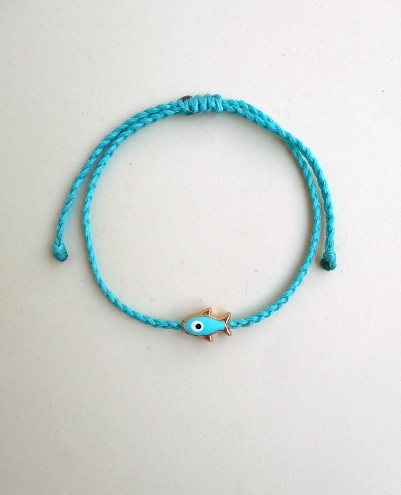 Salmon Fish Bracelet Braid Bracelet Coral Pink String Pisces Etsy