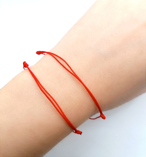 Set of 2 Adjustable Red String Bracelets Red String of Fate Couples Gift Lucky Bracelets Protection Kabbalah Jewelry Chinese Nylon Cord Etsy Canada