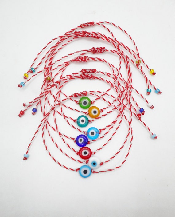 Collana Occhio Fortunato Kabbalah Con Cordoncino Rosso Regolabile - Protezione Malocchio