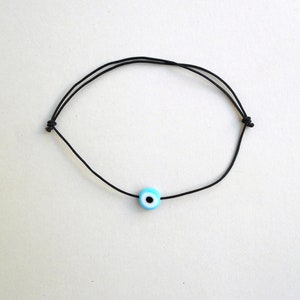 Evil eye bracelet, Black String bracelet, Nylon cord, Protection amulet, family gift ideas, Simplicity, Dainty bracelet, Minimal mens gift image 8