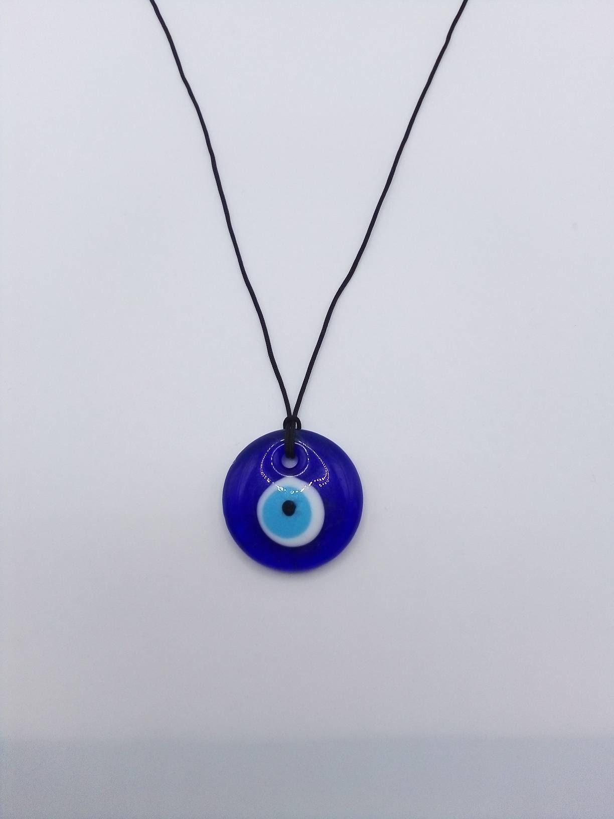 Evil Eye Pendant with Black Thread