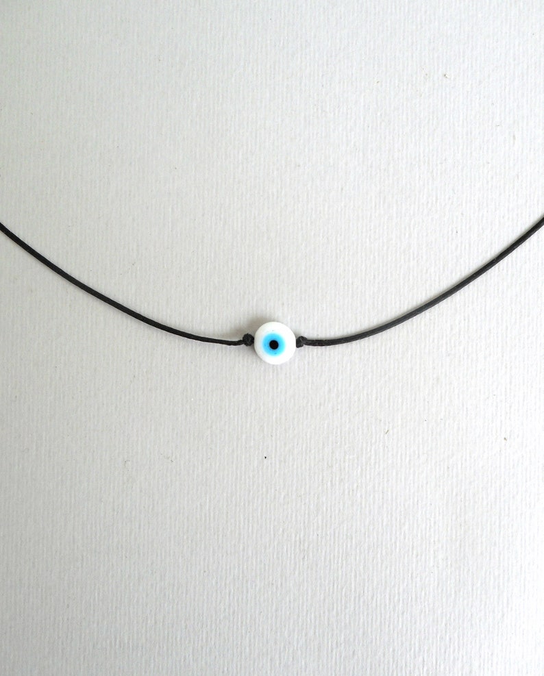 mens black string necklaces