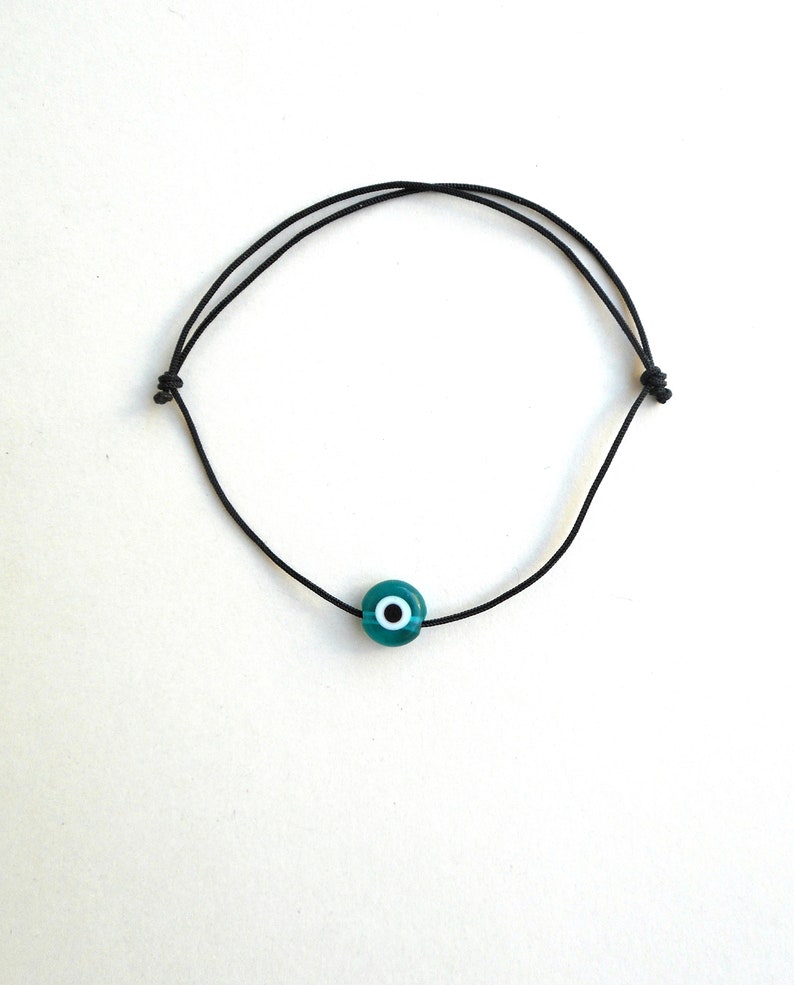 Evil Eye Bracelet Black String Bracelet Nylon String Etsy