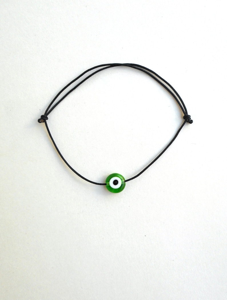 Evil eye bracelet, Black String bracelet, Nylon cord, Protection amulet, family gift ideas, Simplicity, Dainty bracelet, Minimal mens gift image 5